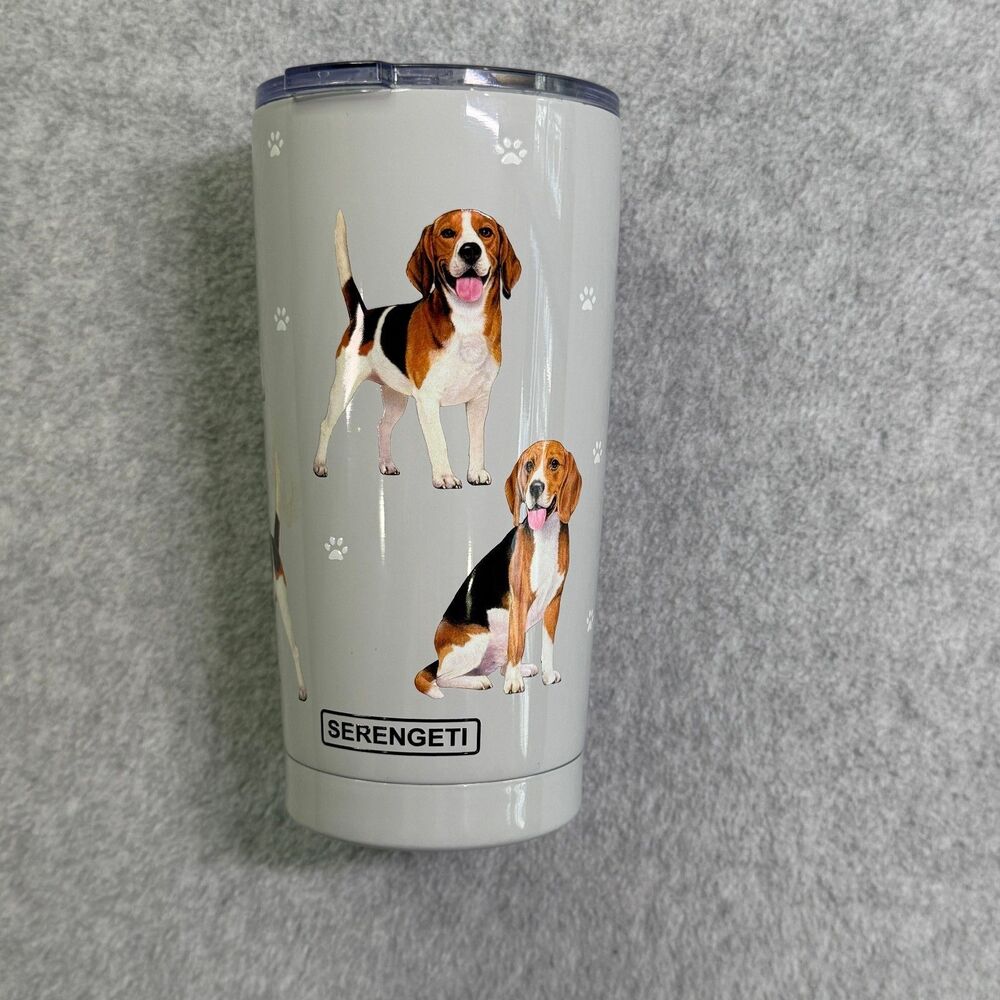 Serengeti Beagle Dog 20oz Stainless Steel Insulated Tumbler Travel Mug Cup